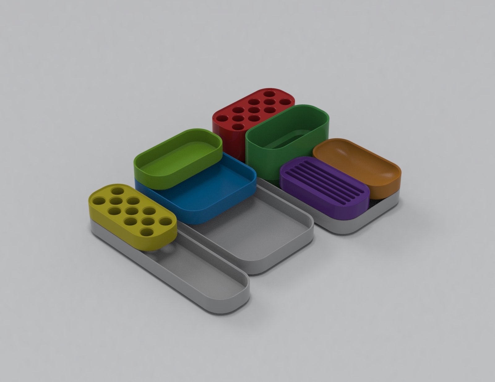 Miniatura 3 do modelo 3D Stackable Desk Setup Organizer