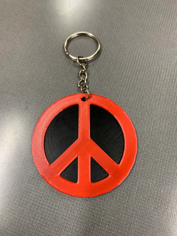 Peace keychain on sale