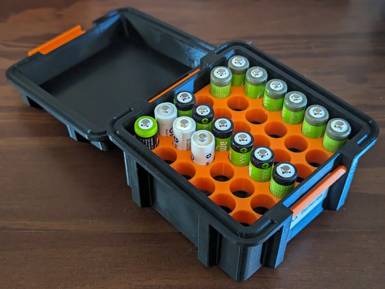 AAA Battery Box Insert by SudoCoffee Download free STL model