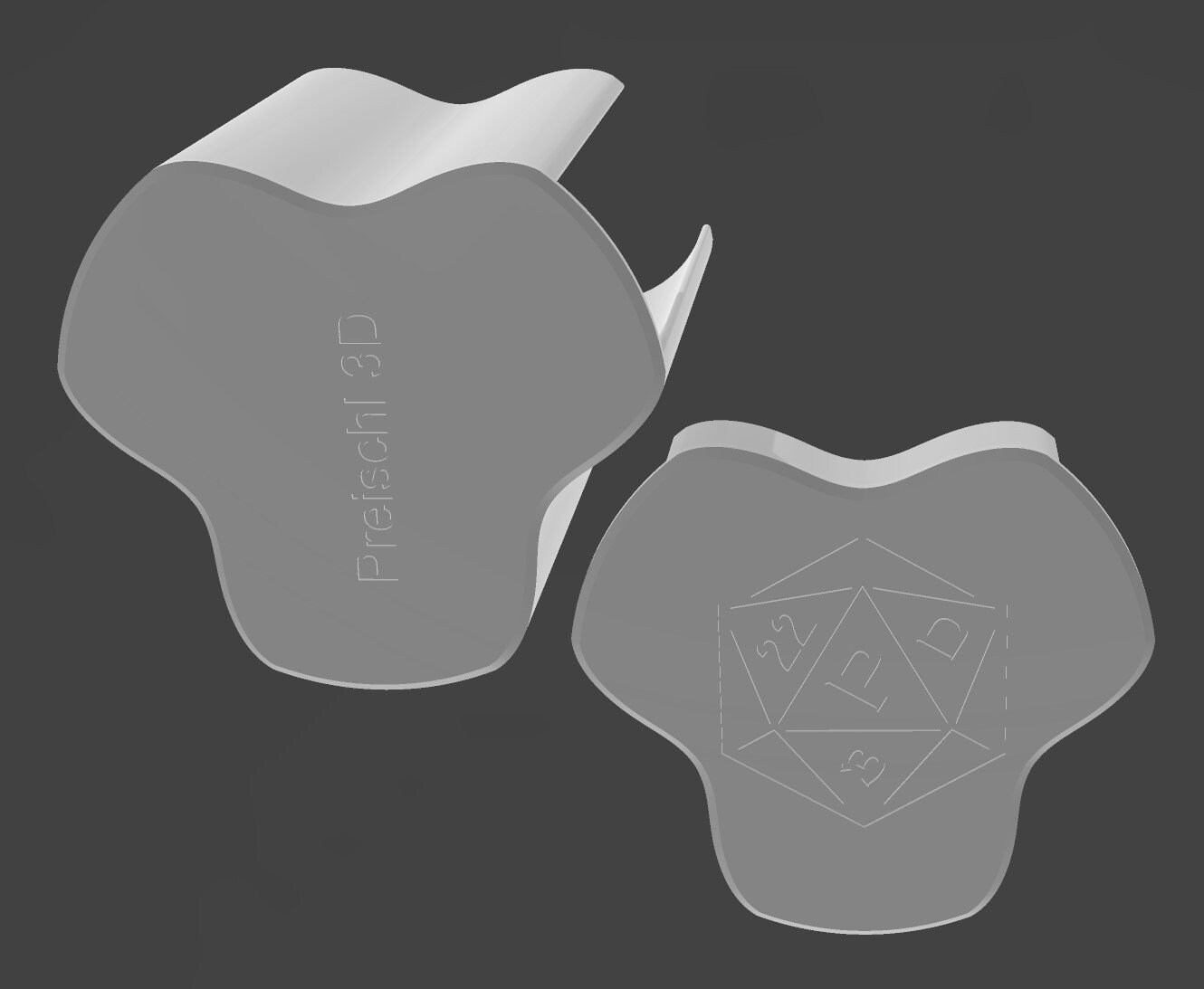 Round D20 Dice Box Tower With by Preischl 3D Download free