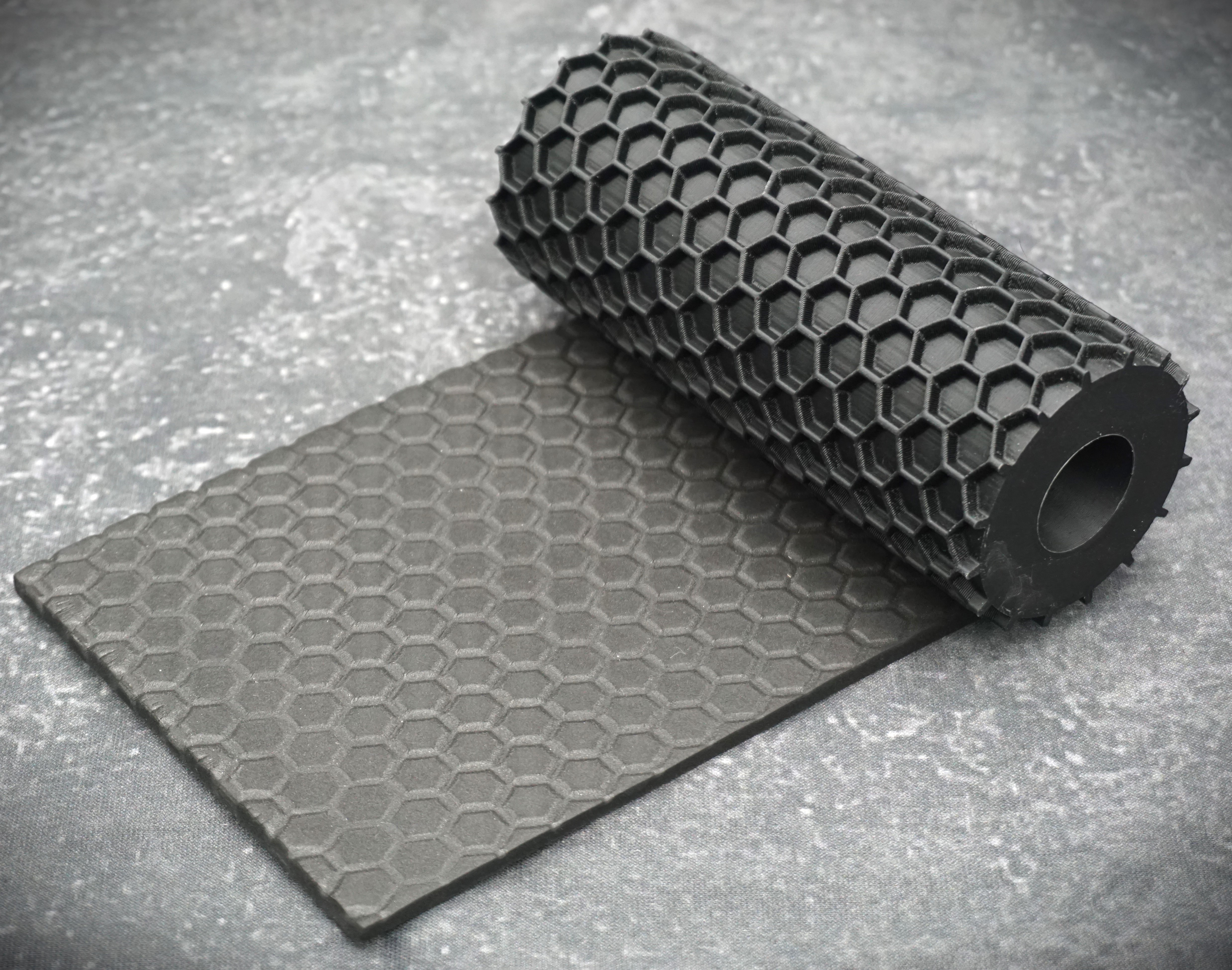 Textured Roll With Hexagon Pattern