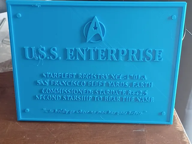 uss enterprise plaque