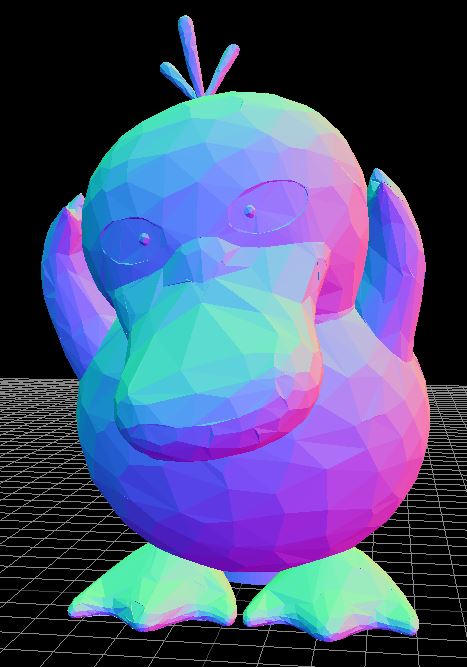 Low Poly Psyduck Phone Holder