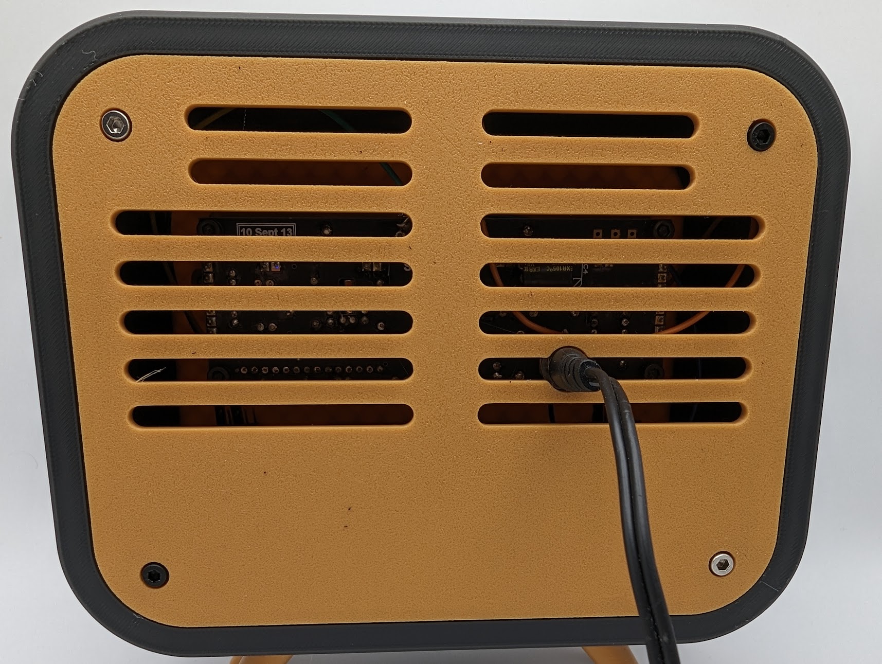 Nixie FunKlock Vintage TV Enclosure - Modified Back Plate