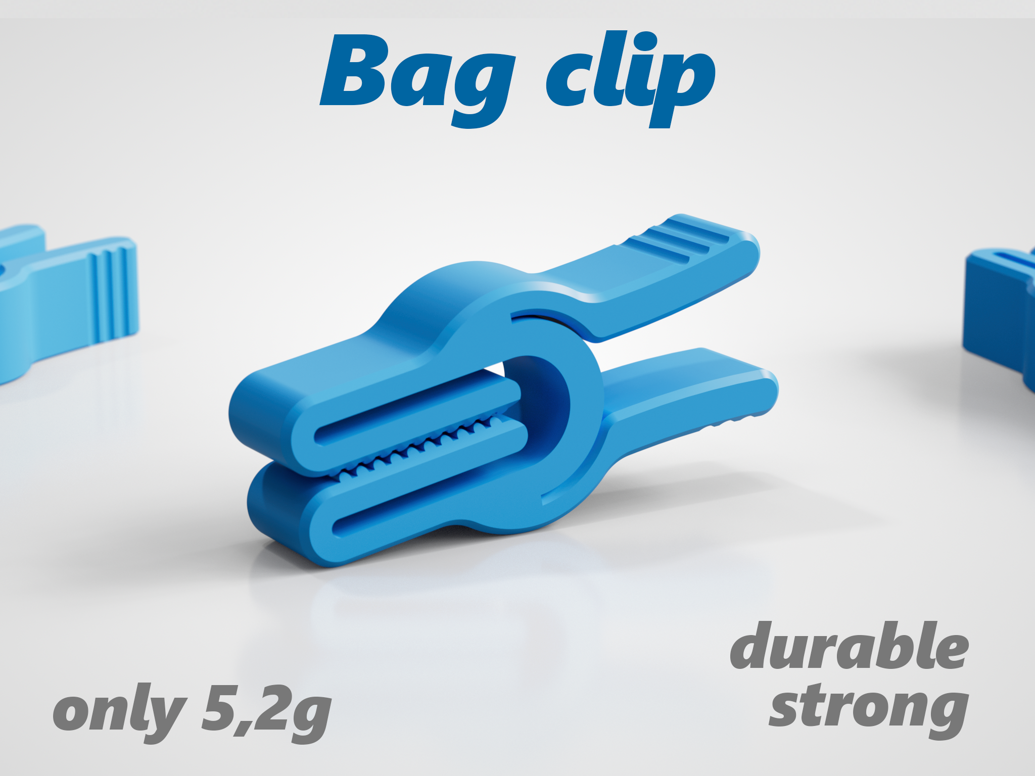 Bag clip 3D model thumbnail