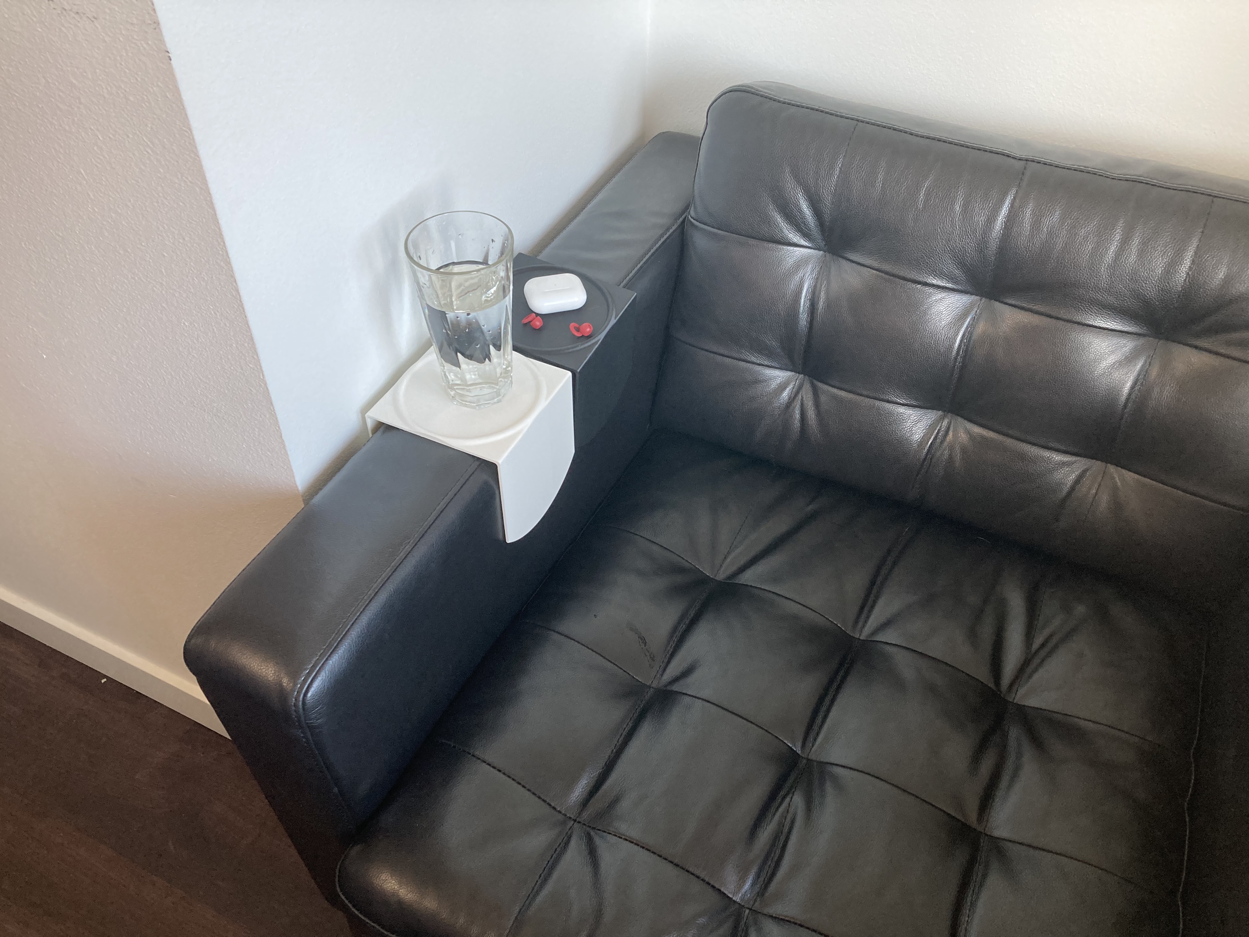 Tray, cupholder, or coaster for square armrest (Ikea Morabo)