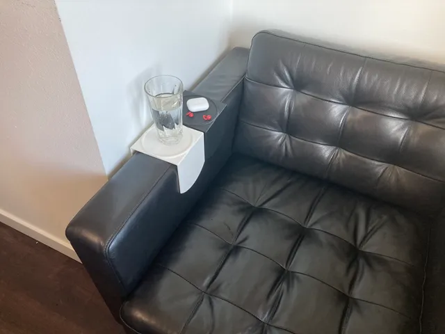 Tray, cupholder, or coaster for square armrest (Ikea Morabo)