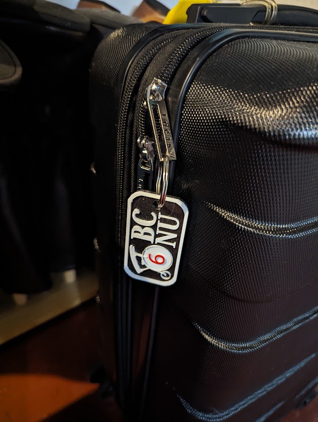 BCNU 'The Prisoner' luggage tag