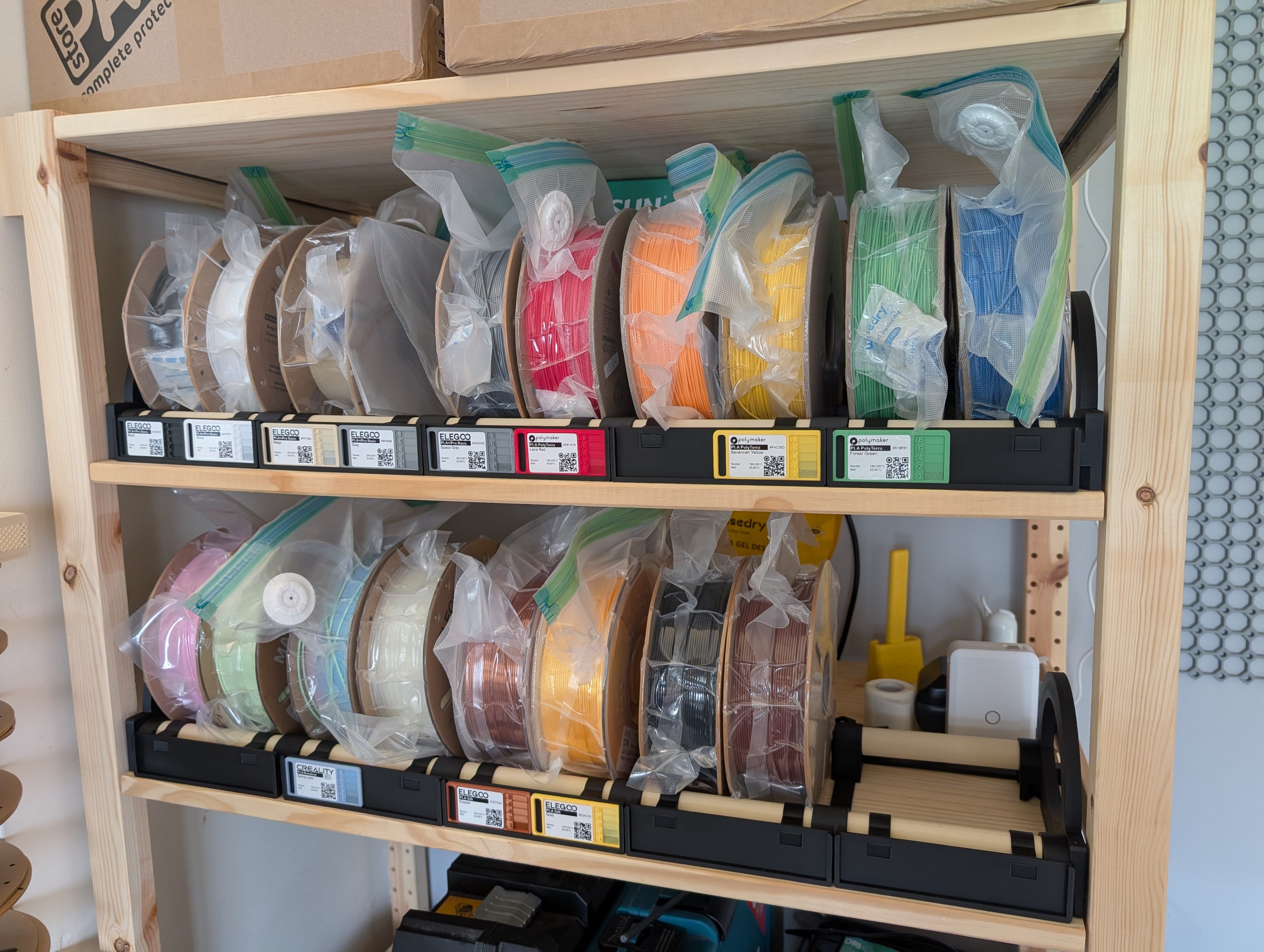 Double swatch holder for 'Fully Printable Filament Storage Rack' 3D model thumbnail