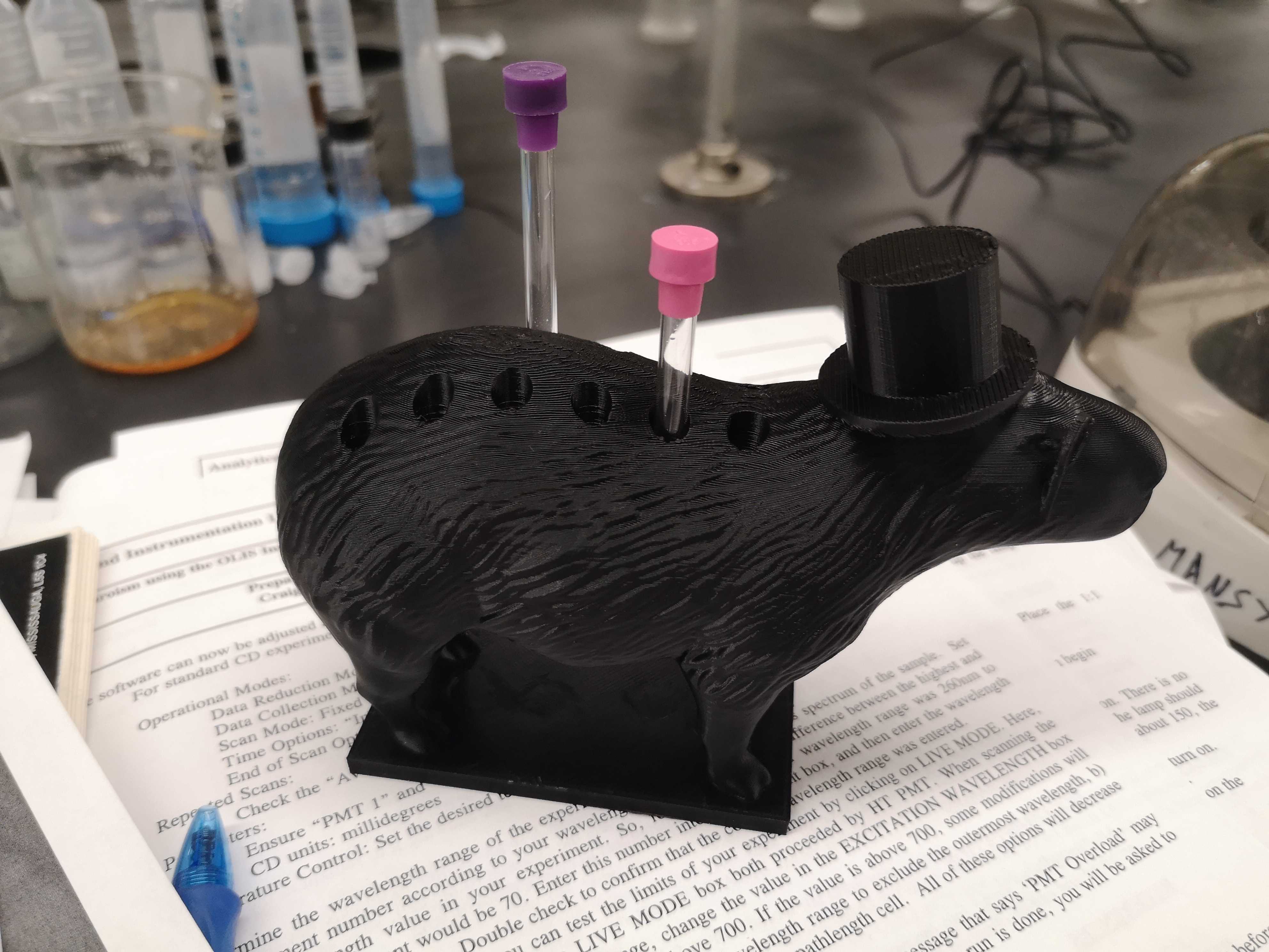 Capybara NMR tube holder (3x, 12x) by Serge Nader Download free STL