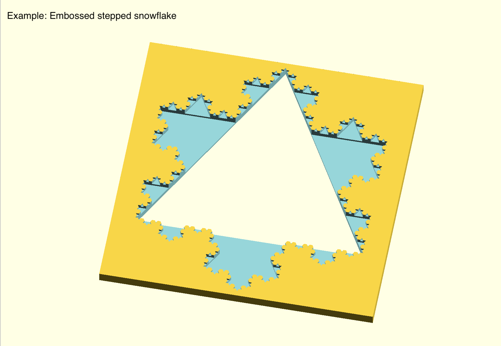 Parametric Openscad Koch Snowflake Generator By Flondy Download Free