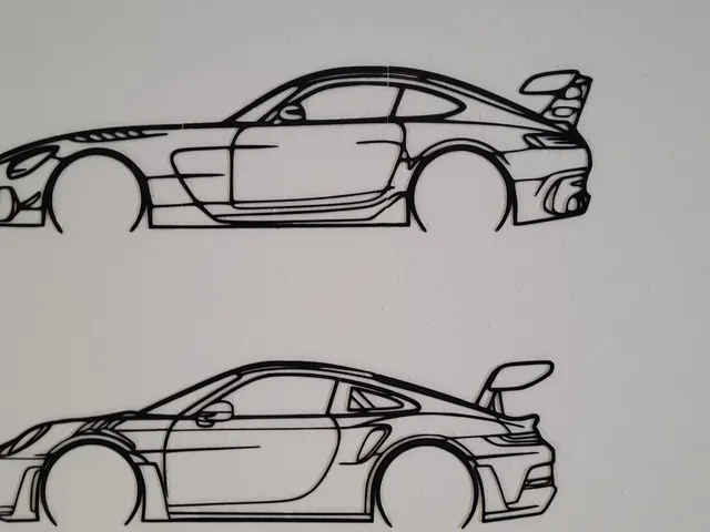 Mercedes Amg Gt Black Series Silhouette  wallart devided