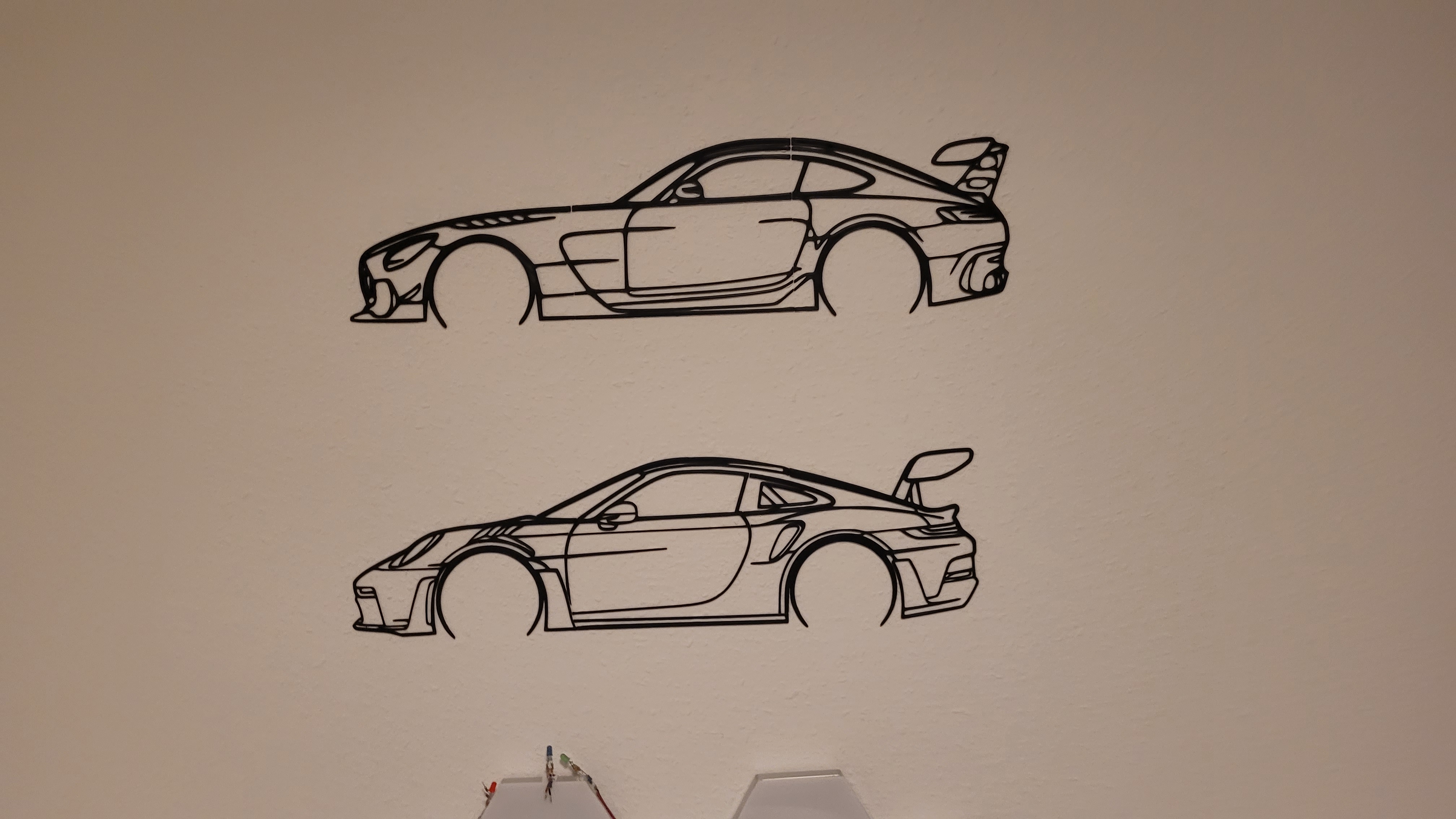Porsche 911 Gt3 rs 992 wall art Silhouette devided by Spb2005 Download free STL model