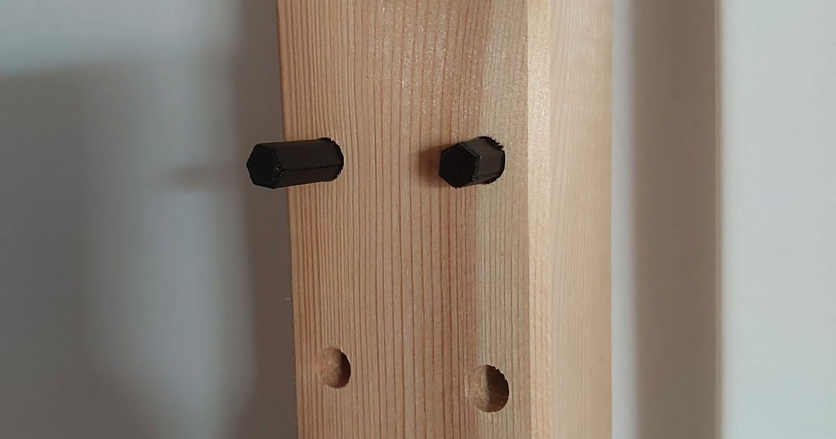 Peg for IKEA IVAR system (OpenSCAD, parametric) by mediArt