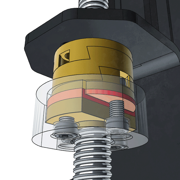 Lead Screw Nut TR8x8 Adapter to Oldham Coupling
