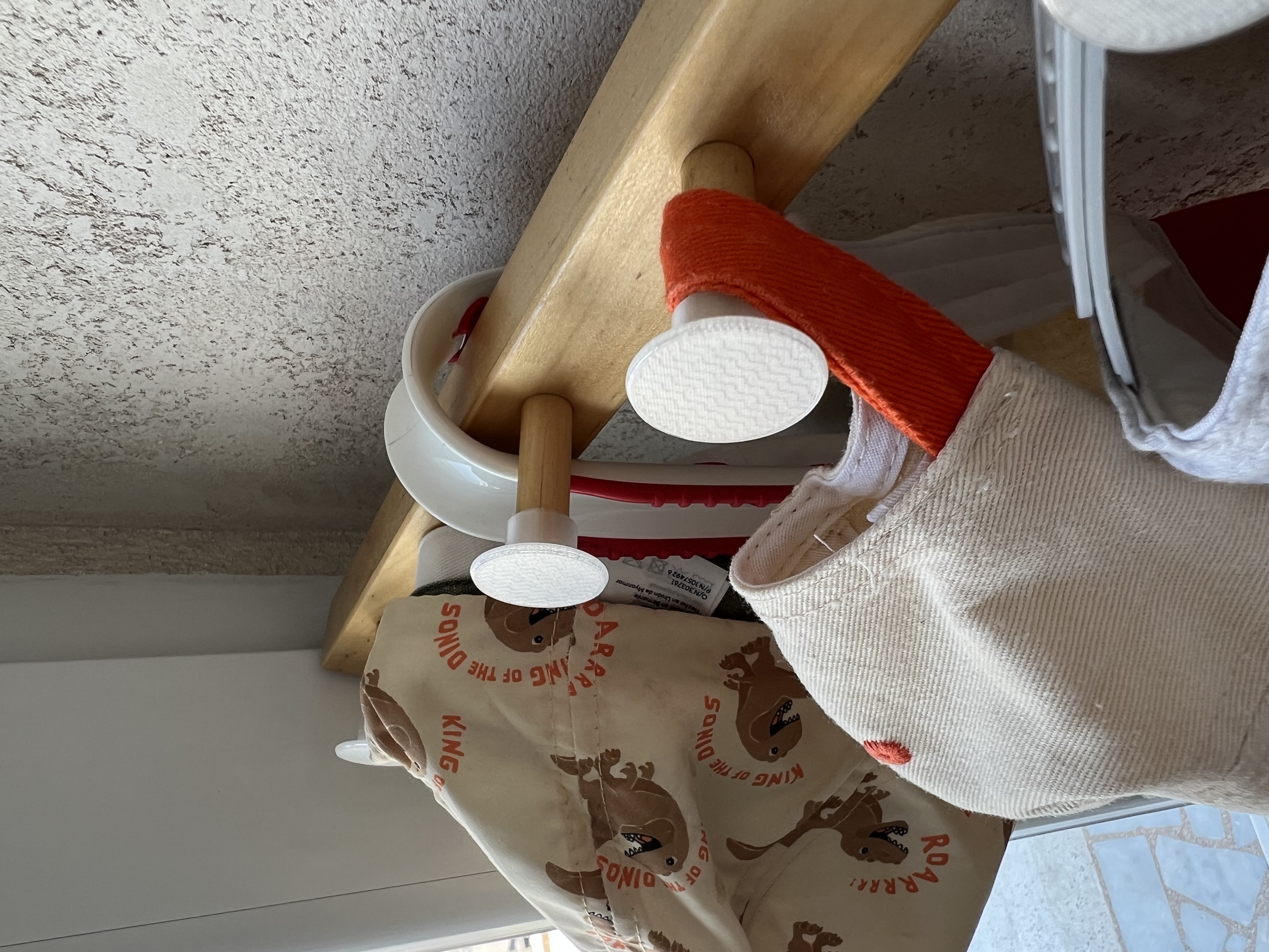 Ikea wooden hanger hook improvement