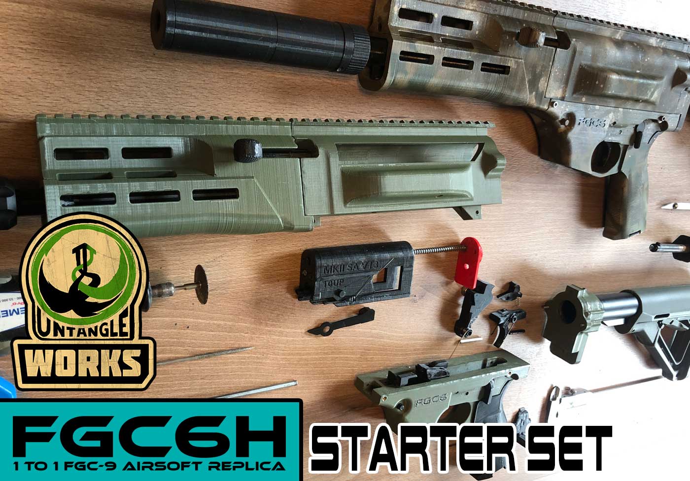 FGC-6H MKI/ MKI Hybid / MKII / MKIISD (1 on 1 airsoft replica) starter kit GBB airsoft FGC-9 replica