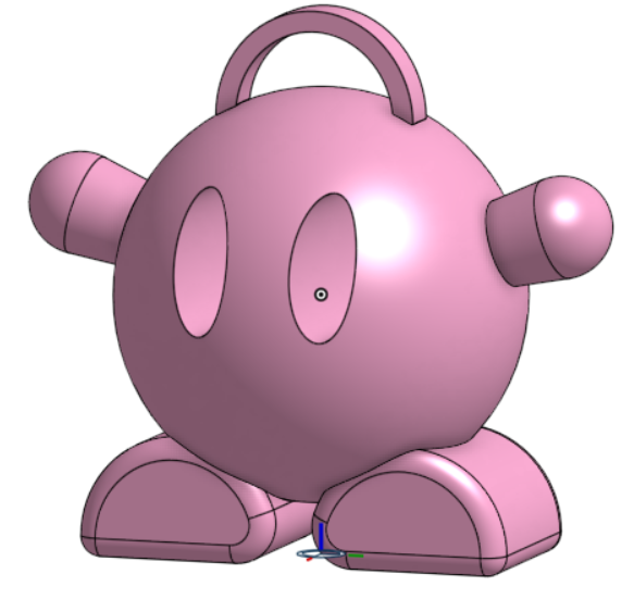 Miniatura 2 do modelo 3D Mini Kirby Keychain