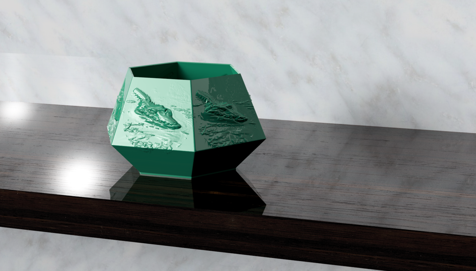 Faceted Planter “Crocodile”