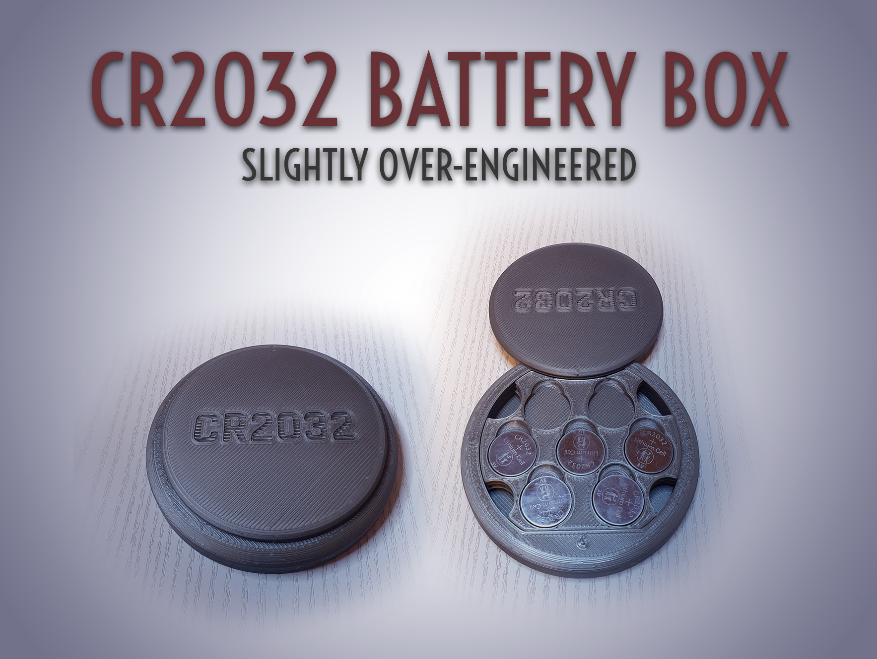 CR2032 Battery Box by Jaatinen Download free STL model