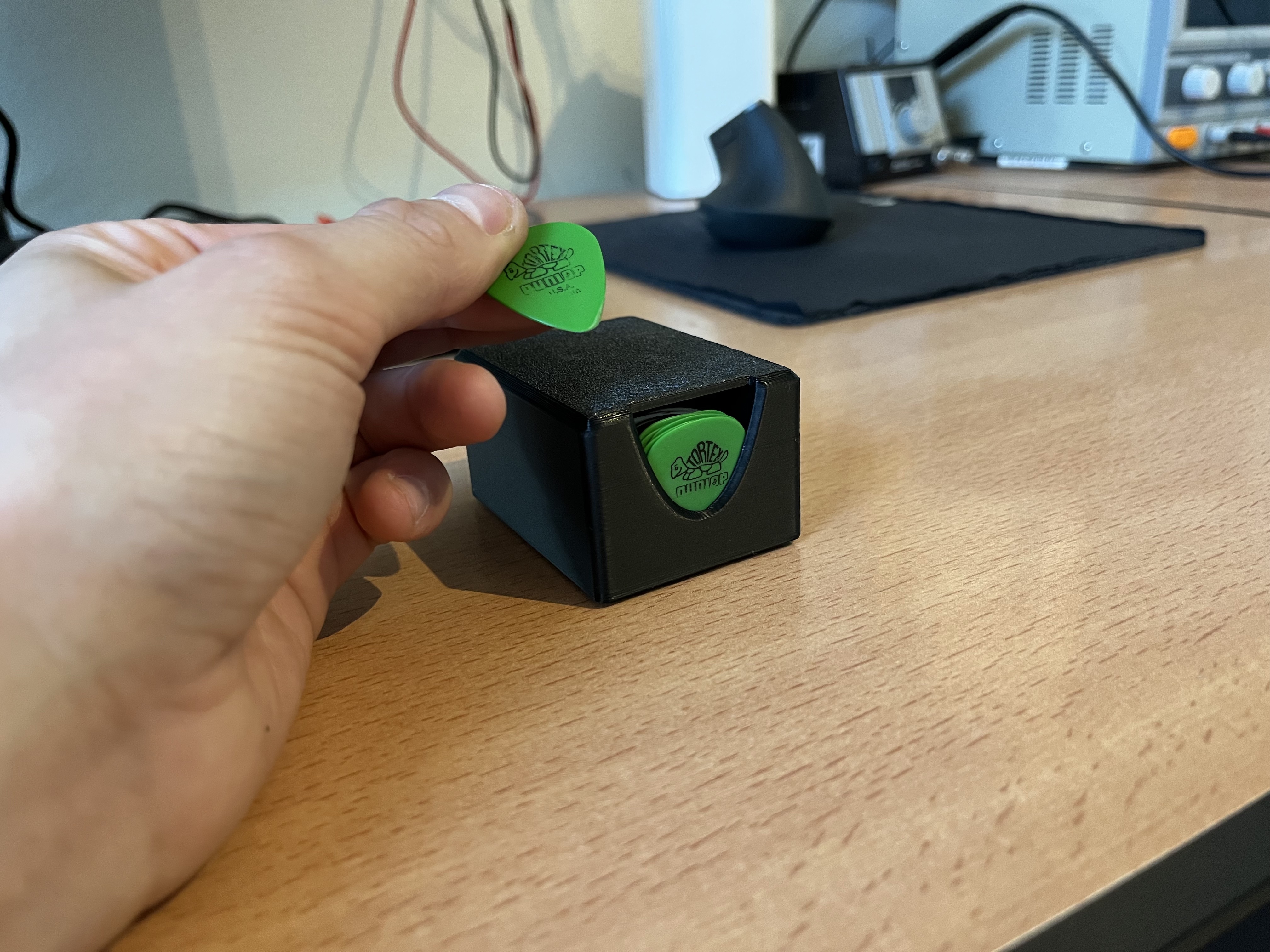 Office guitar pick organizer