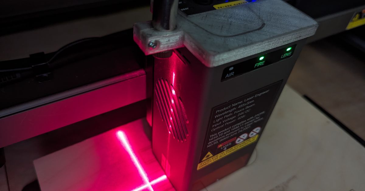 Creality Falcon 2 40w red laser alignment by RandomHobbyGuy