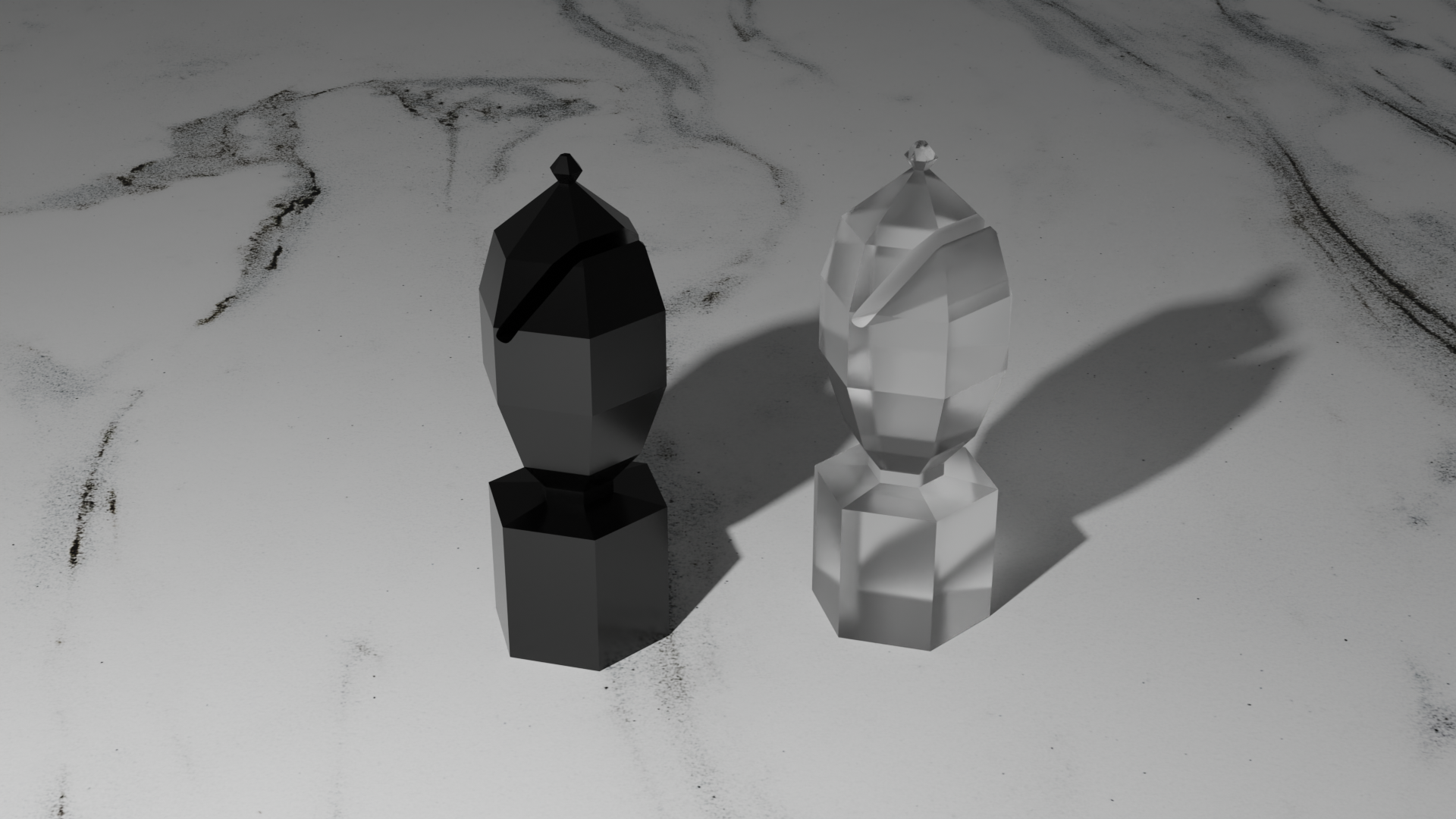 Low poly chess bishop