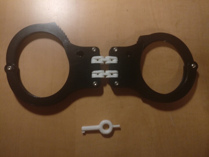 Heavy double chain handcuffs remix (fasteners, no glue)