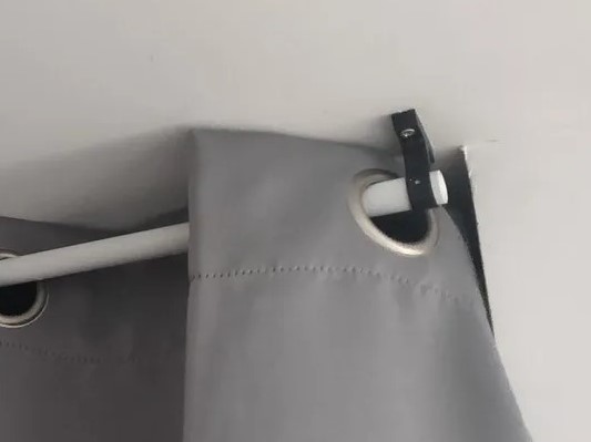 Curtain rod ceiling mount
