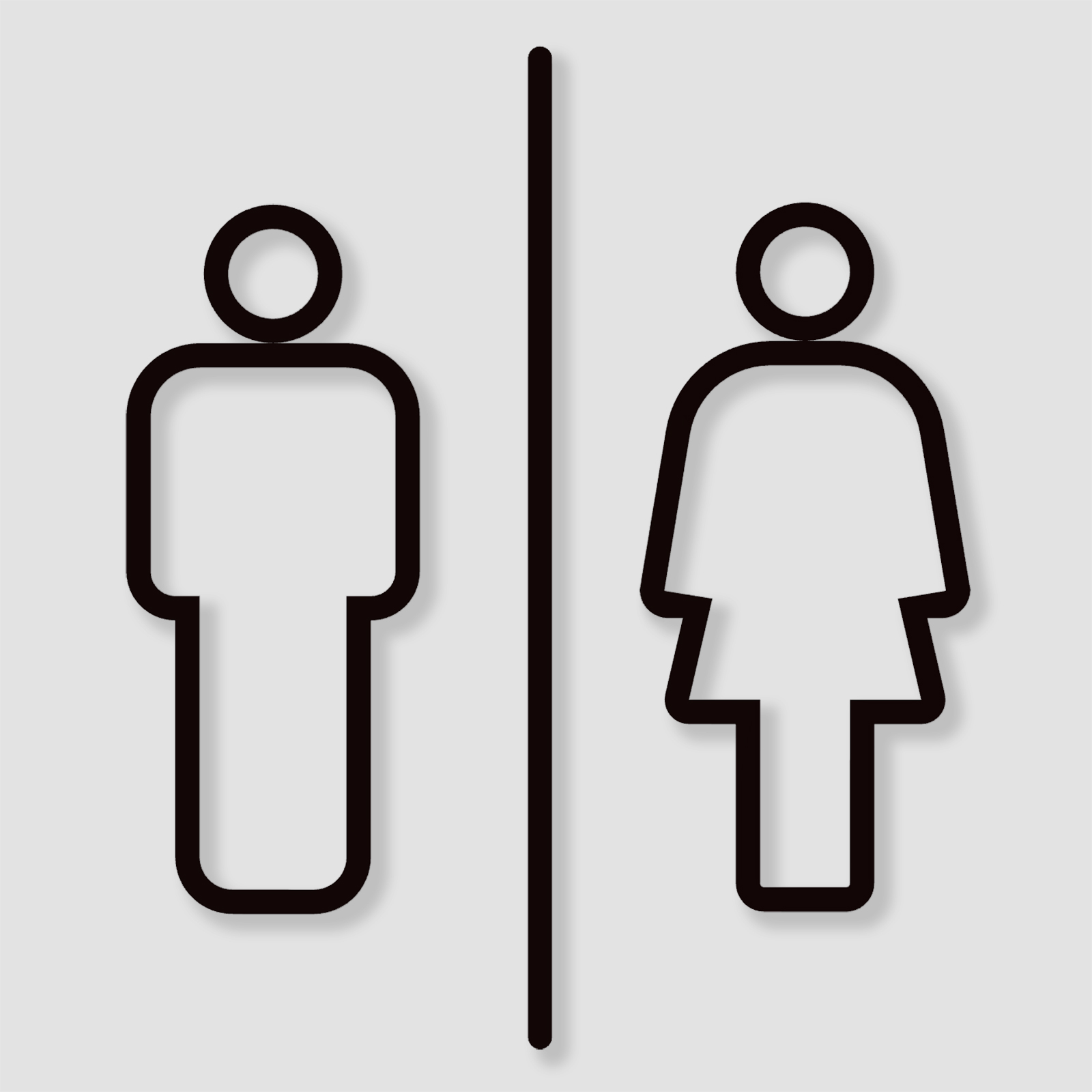 Toilet WC restroom sign man|woman by Zneuzity | Download free STL model ...
