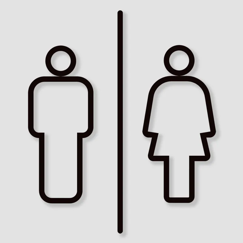 men bathroom sign outline