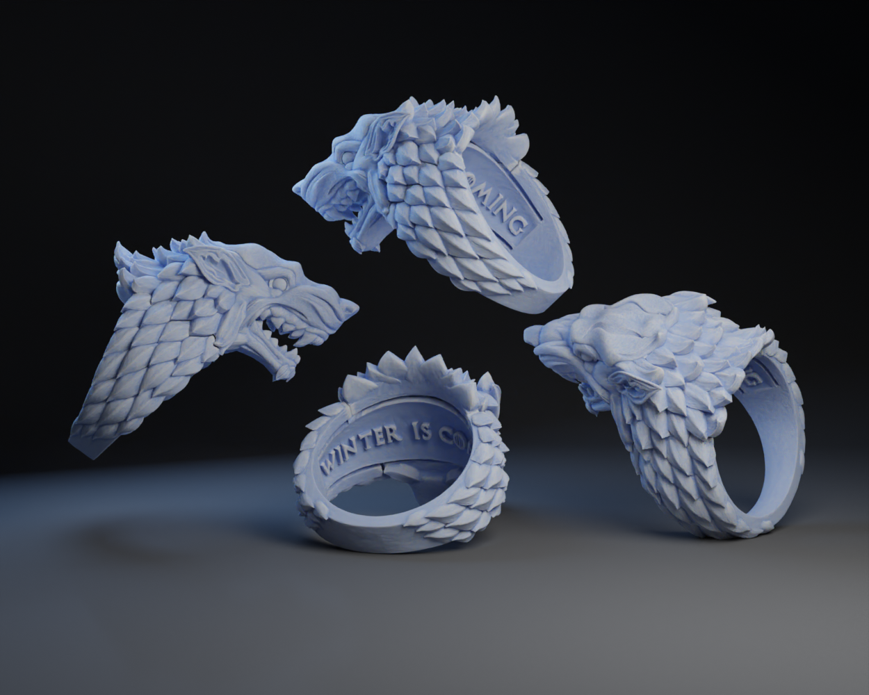 Direwolf Ring Game of Thrones.