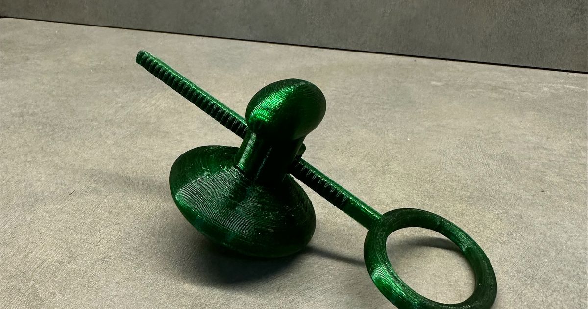 Fast Spinning Top with Ripcord by MWMechanical Download free STL