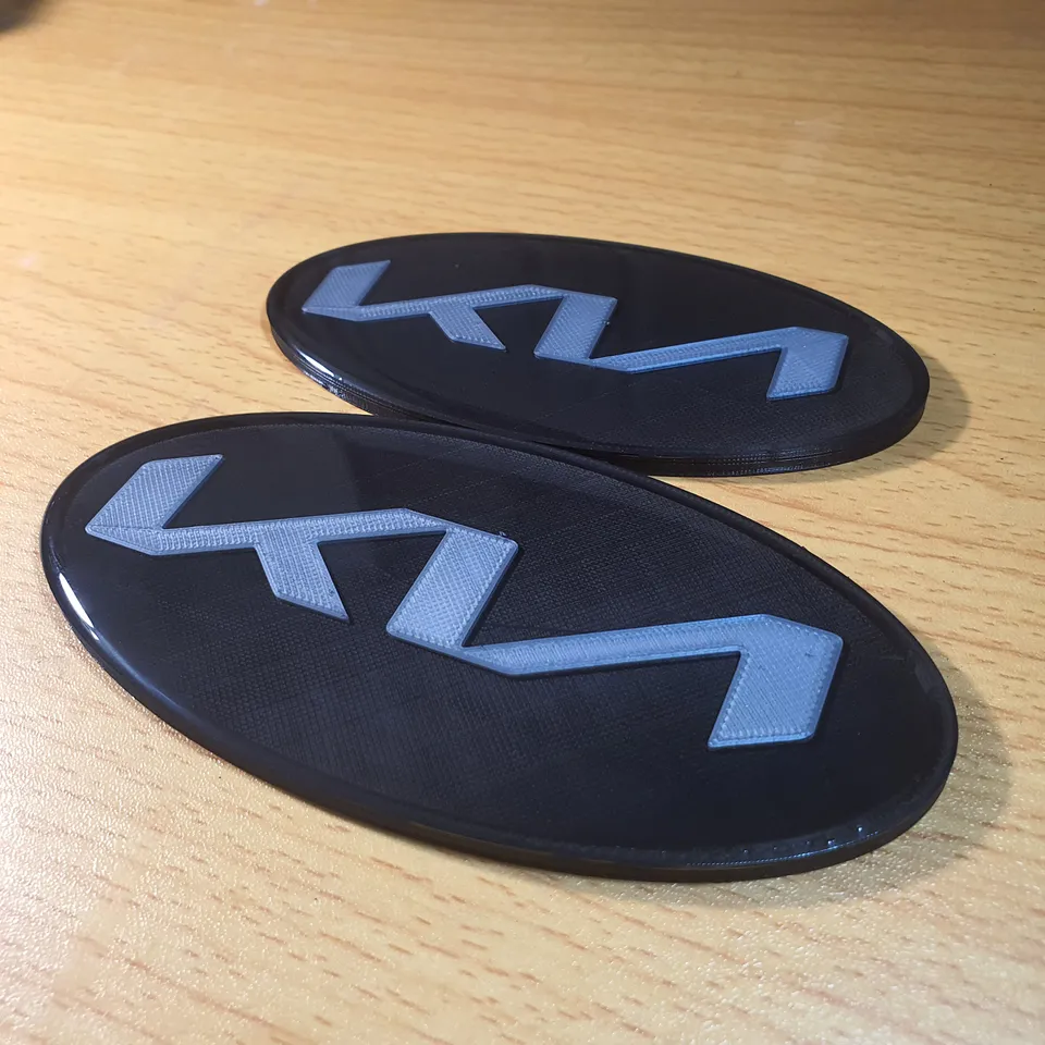 Car emblem / Logo Kia by LR CUSTOMS, Download free STL model