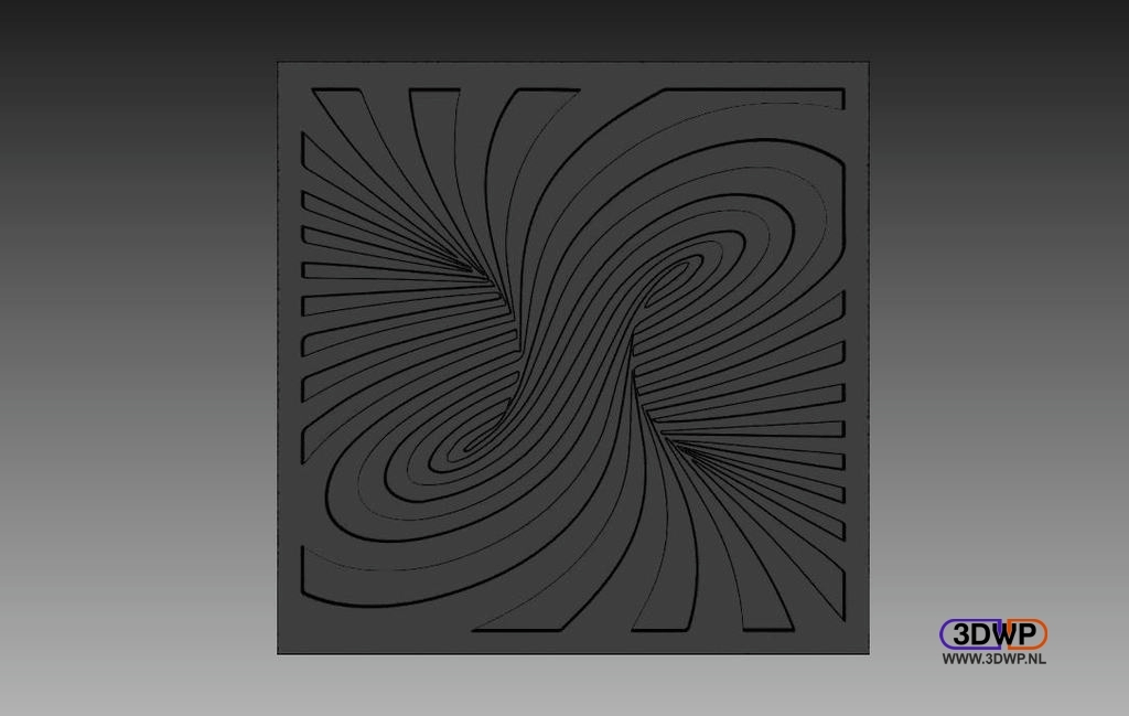 Miniatura 2 do modelo 3D Twirl 3D Effect Lithophane