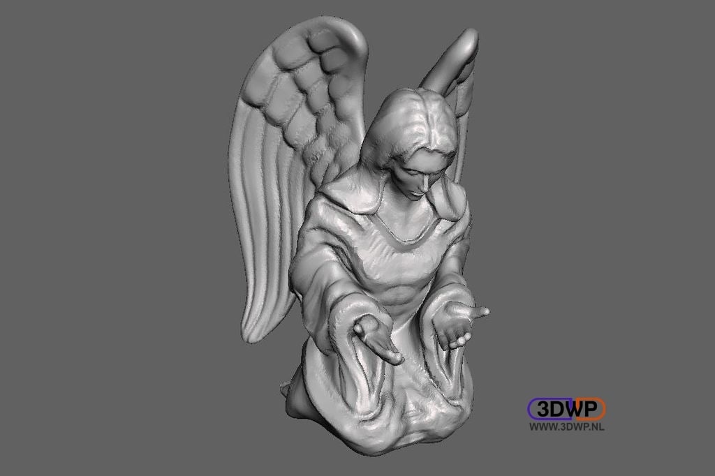 Contemplating Angel Sculpture (Statue 3D Scan) by 3DWP Download free