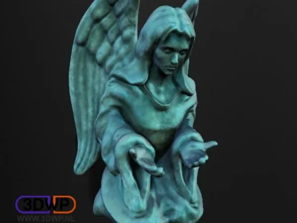 Contemplating Angel Sculpture (Statue 3D Scan)