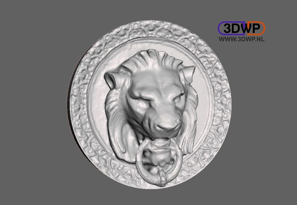 Lion Head Wall Hanger (Door Lion 3D Scan)