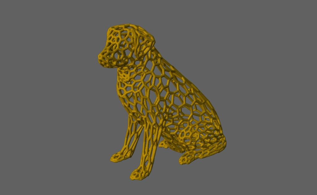 Labrador Sculpture Pattern (Voronoi Style) by 3DWP | Download free STL ...