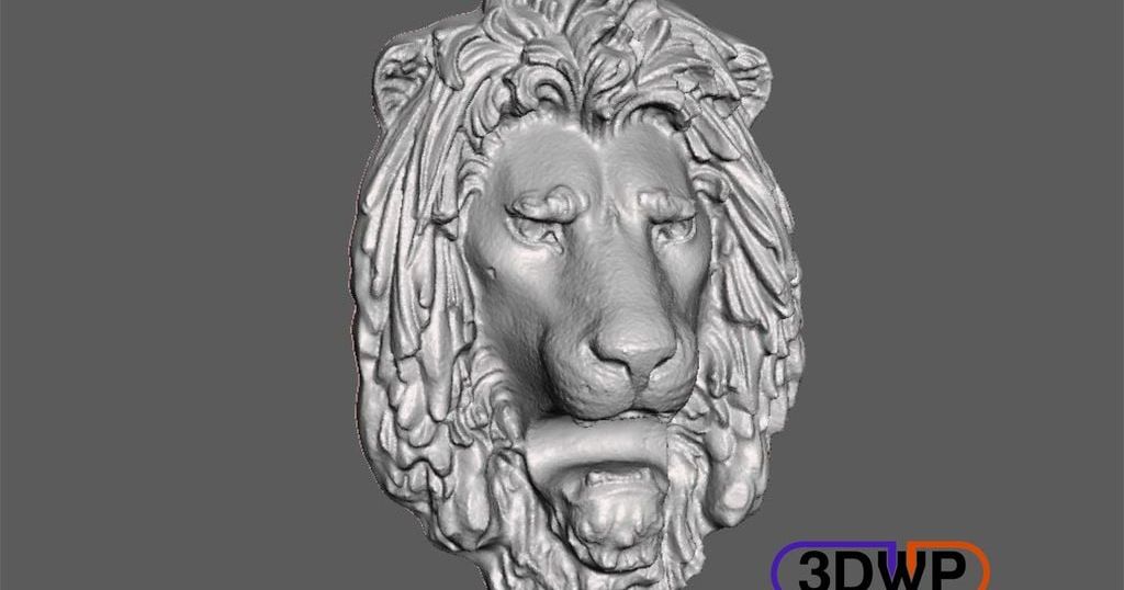 Lion Head Wall Hanger (Sculpture 3D Scan) by 3DWP | Download free STL ...