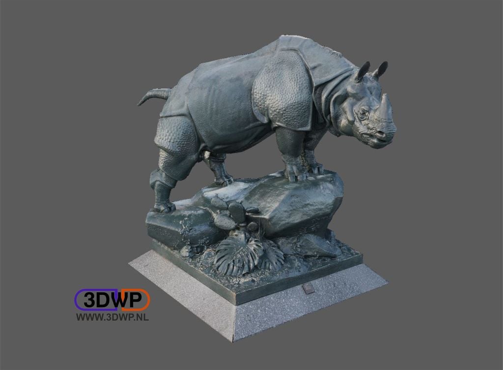 Rhino Statue 3D Scan (Alfred Jacquemart)