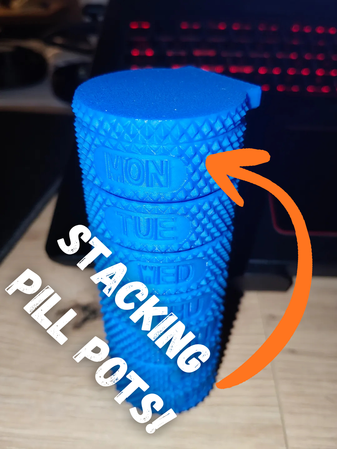 Stacking pill pots Remix