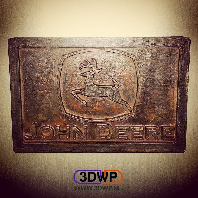 John Deere Logo Plaque Wall Hanger