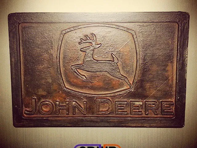 John Deere Logo Plaque Wall Hanger