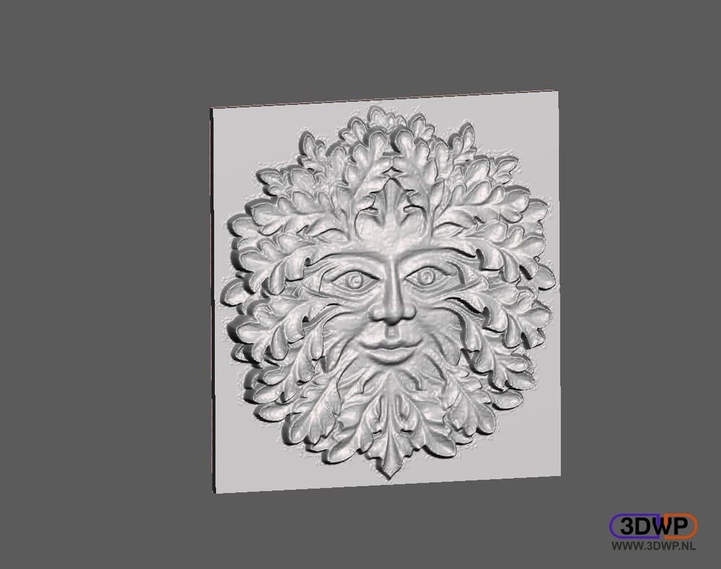 Green Man Bas Relief Wall Hanger