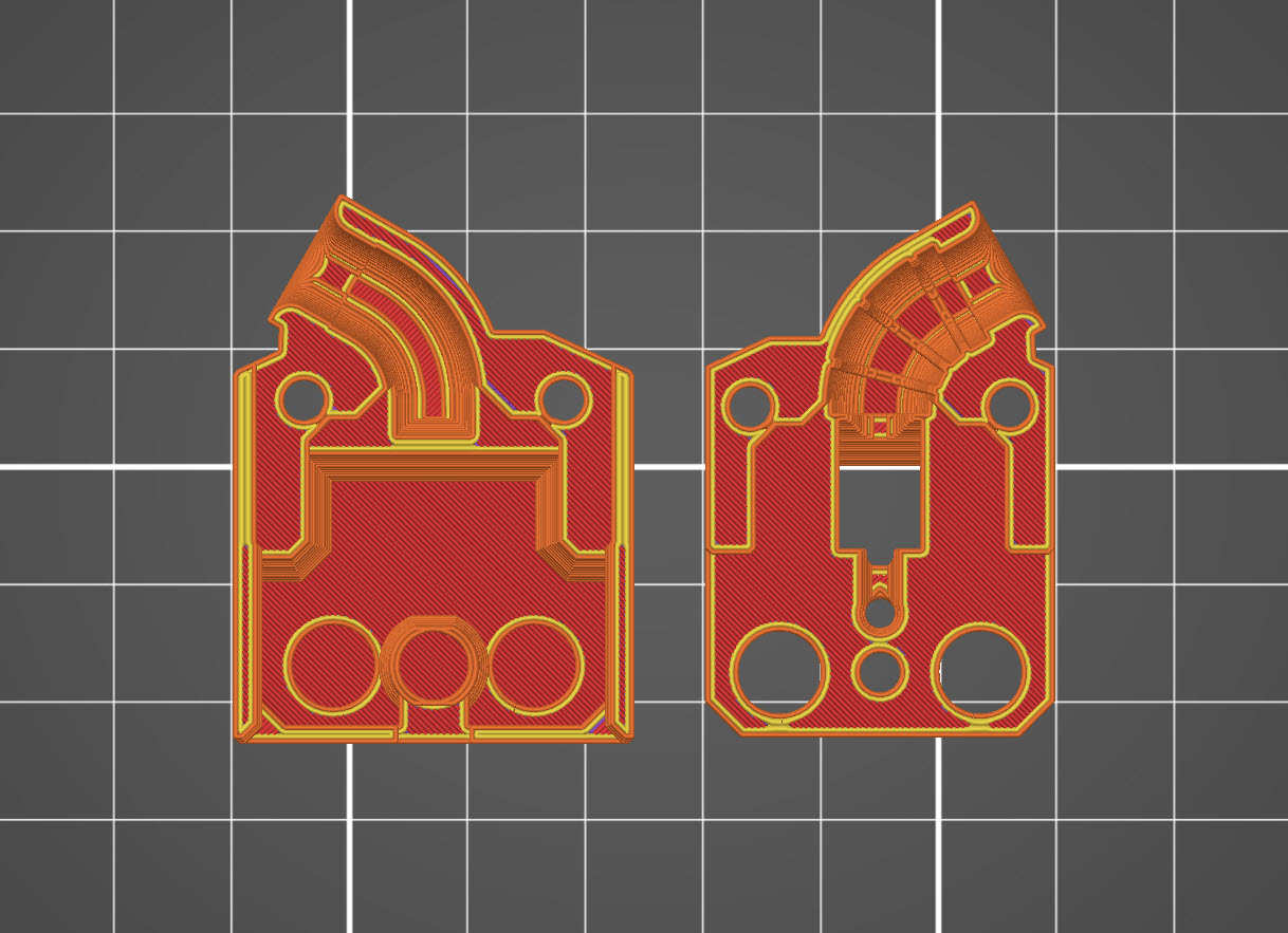 MK4 Heat Bed Cable Strain Relief - Short 60°