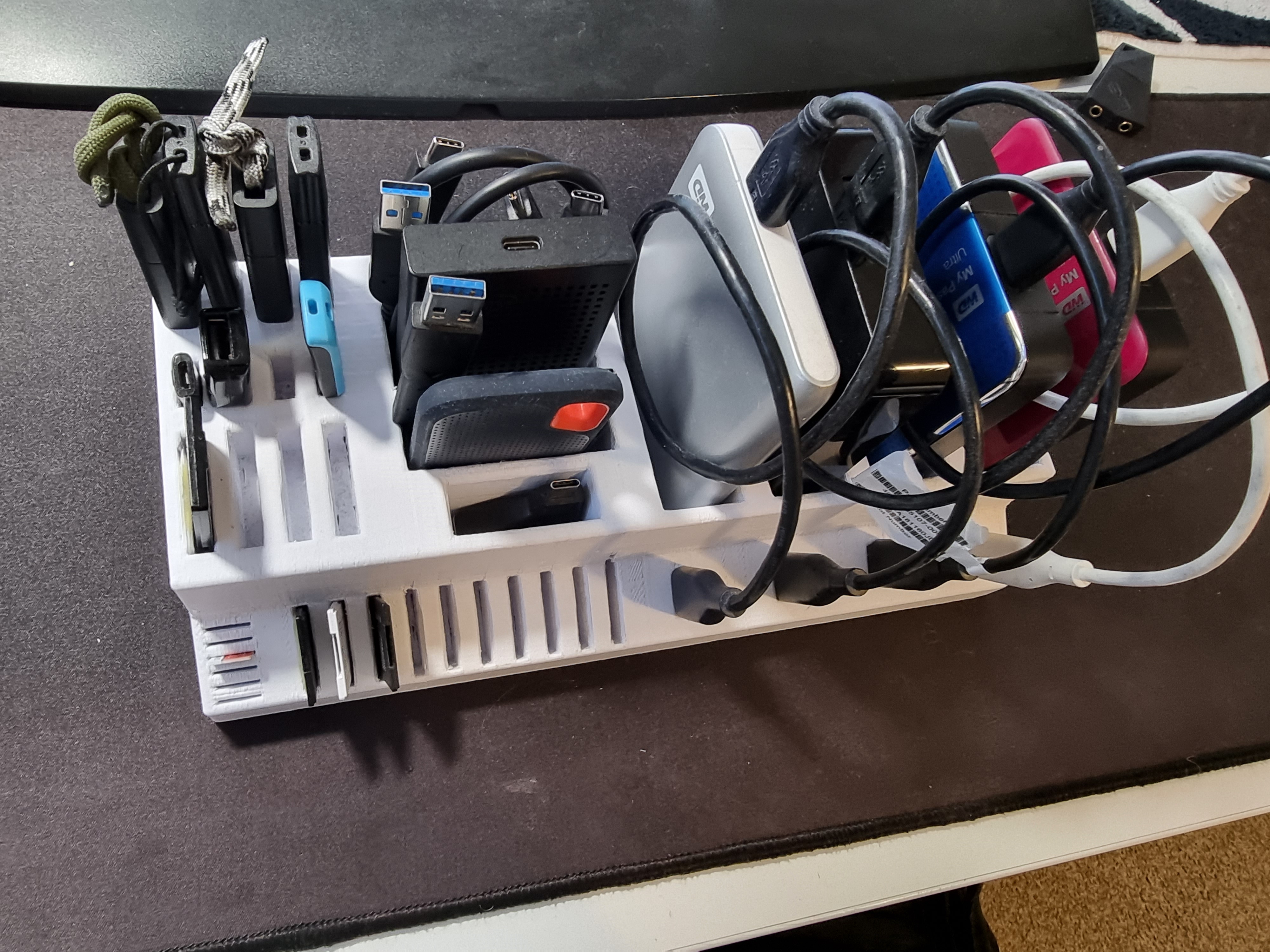 Hard Drive Desk Storage