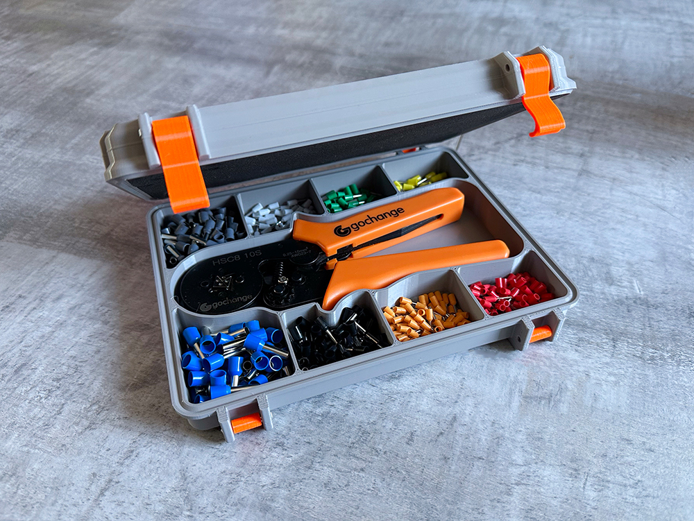 Case for Crimping Tool and Ferrules (based on Frog Box v2.0)