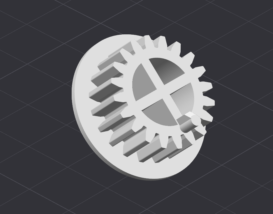 EVO 8 / 9 Heater Core Blend Door Gear 3D model