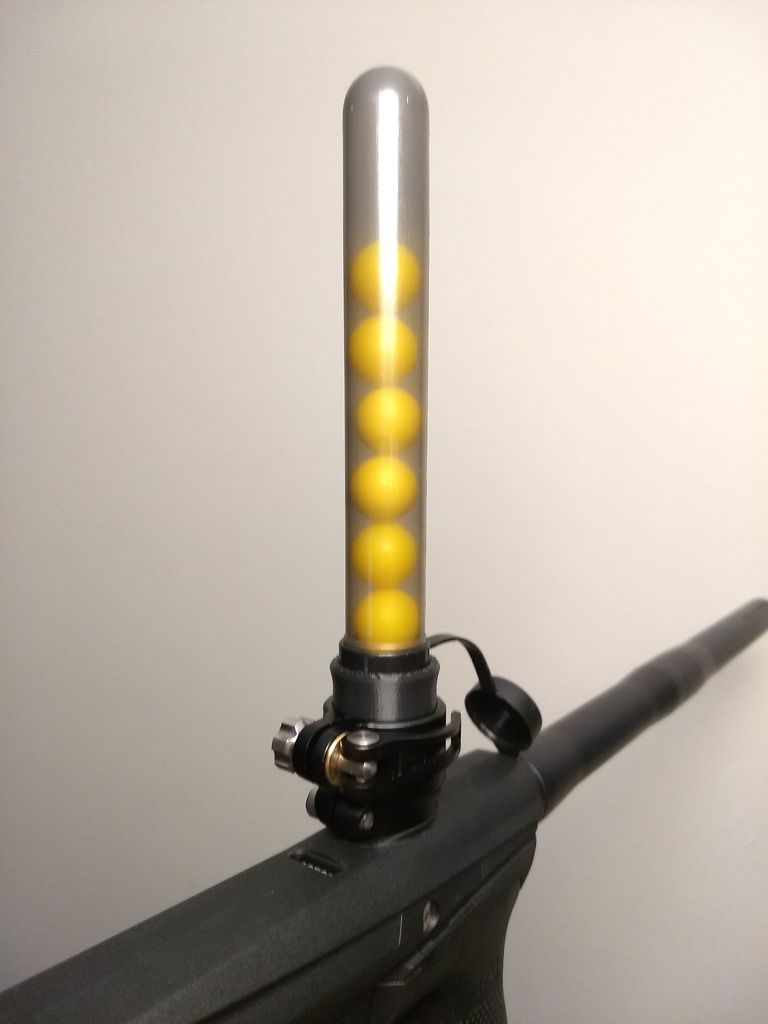 Paintball 10 round tube feed neck adaptor by Beaver Download free STL